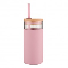 Avanti Glass Smoothie Tumbler - 500ml - Pink - Personalisation Available